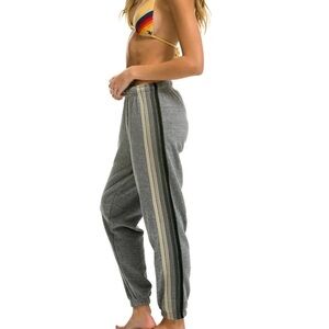Aviator Nation 5 stripe grey sweatpants